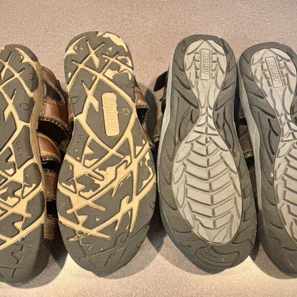~~Lot of 2 KHOMBU Men's Hal All Season Closed Toe Sandals BLACK 11/BROWN 10 - Picture 5 of 7